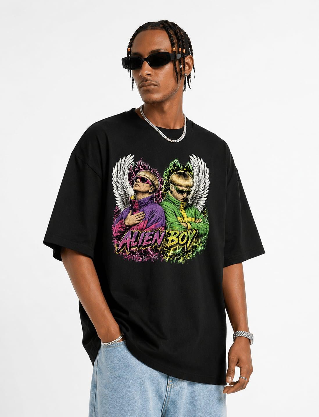 Oliver Tree Alien Boy ジャケット　プリントTシャツ　古着 KnuxTee Oliver Tree Alien Boy Graphic Tee, Retro Music Tribute