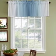 thumbnail image 3 of 2 Pack Valances for Window, Blue Grey Ombre Short Curtains for Kitchen Bedroom Living Room, Farmhouse Gradient Minimalist Rod Pocket Small Window Treatment Valance Drapes 54 x 18 Inch, 3 of 8