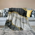 thumbnail image 2 of Nawypu  King Size Blanket Black and Gold Bedding Marble King Size Throw Blanket for Bed Modern Abstract Marble Texture Soft Lightweight Fluffy Flannel Blanket (Grey Gold,King), 2 of 6