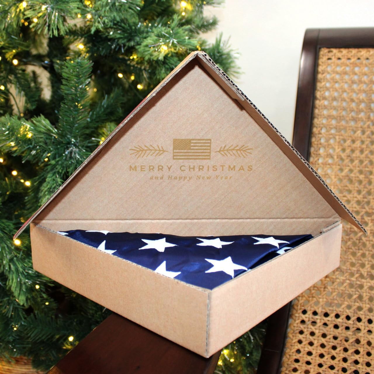 Super Tough 3ft x 5ft Nylon American Flag with Gift Box
