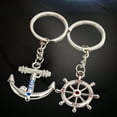 thumbnail image 3 of FESTFENDS Zinc Alloy Keychain 2Pack Rudder Anchor Shape Stylish Accessory For Couples, 3 of 8