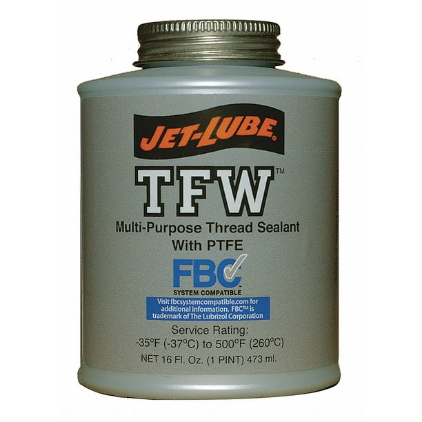 JetLube TFW MultiPurpose Thread Sealants, 1 pt Can, White 1 CAN