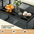 thumbnail image 4 of Gymax Set Of 8 Patio Furniture Set w/Tempered Glass Coffee Table PE Wicker Rattan Chairs, 4 of 6