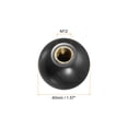 thumbnail image 2 of 6uds Roscado Bola Perillas, M12 Hembra Rosca Termoestable Bola Perilla 1.57'' Diámetro Negro Redondo Operación Bola Mangos con Cobre para Máquina Mango Herramienta Reemplazo, 2 of 7