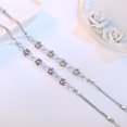 thumbnail image 4 of Guardurnaity Pulseras de plata de ley 925 de lujo a la moda con flor de ciruelo, pulseras simples, brazaletes para mujer Ropa, zapatos y accesorios Miscelánea blanco, 4 of 6