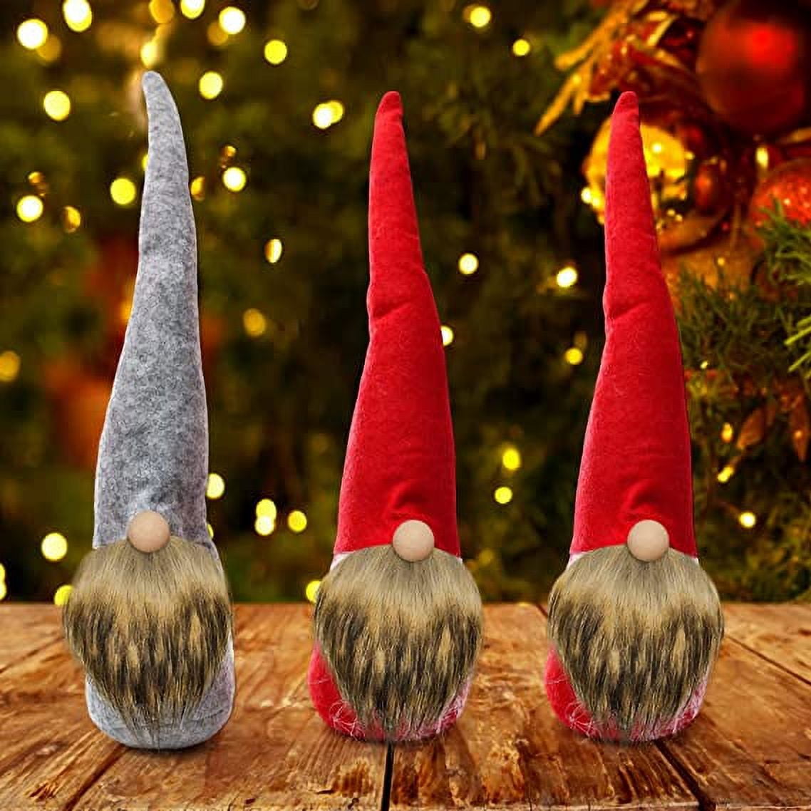 2 Sets Christmas Gnome Beard Gnome Making Supplies DIY Gnome Beards Dwarf  Beard Gnome Making Kit Wooden Nose Balls Gnome Noses for Crafting Craft Fur