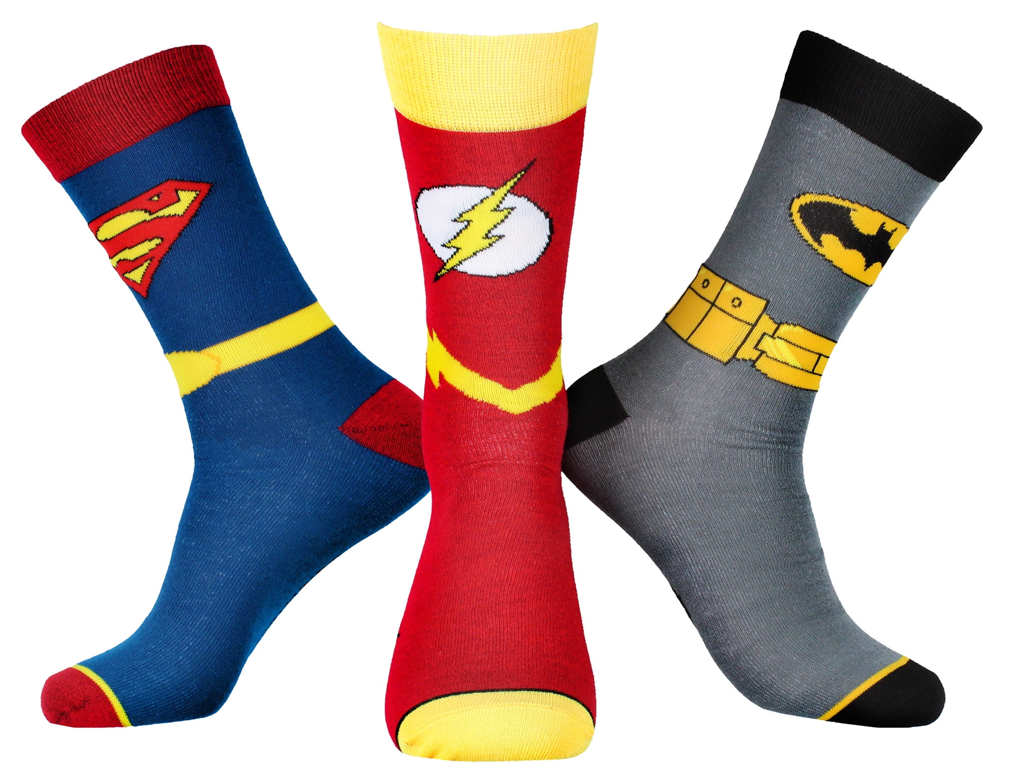 2 Piece Gift Set DC Comics Mens' Flash Caped Crew Socks & Tote 