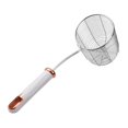 thumbnail image 3 of Elodie Deepened Skimmer Spoon Kitchen Oil Spoon for Frying Cooking Dumplings white handle, 3 of 8