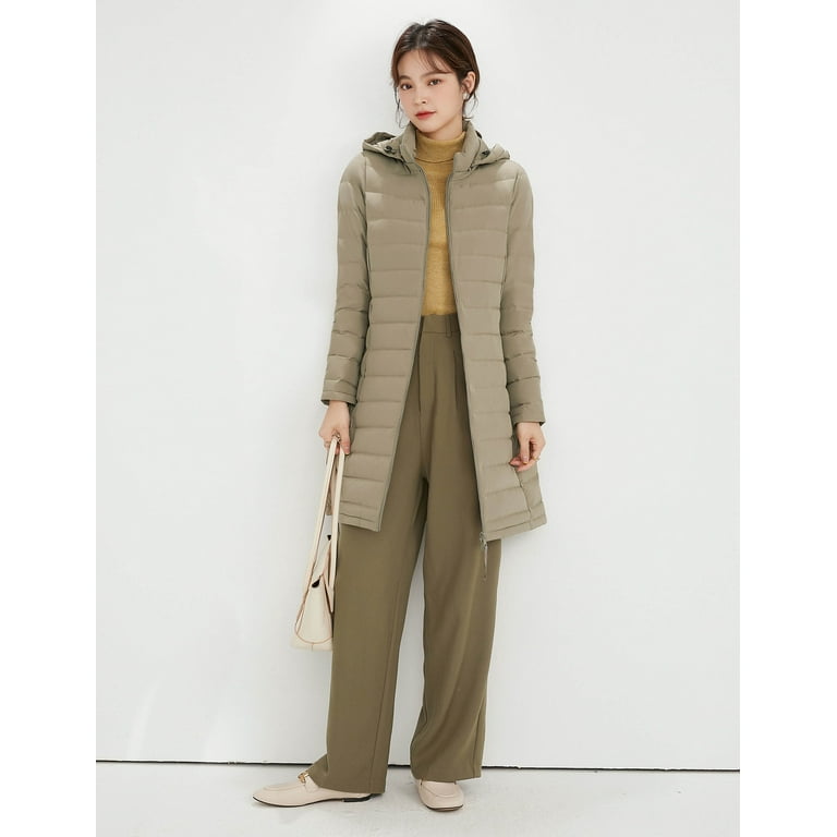Khaki long quilted coat 2025