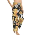 thumbnail image 2 of Xecao Mushrooms Honeycomb Women's Straight Lounge Pajama Pants: The Epitome of Relaxed Sleepwear, 2 of 9