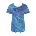 thumbnail image 3 of Pisexur Hauts pour Femmes, Blouses Habillées Décontractées pour Femmes, Hauts de Printemps pour Femmes, Haut Décontracté à Manches Courtes et Col Rond Ample Uni Multicolore, m, 3 of 5