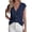 Navy Blue, variant on BTFBM Sweater Vest Women V Neck Cap Sleeve Button Down Knit Tops Spring Summer Loose Lightweight Cardigan Vests