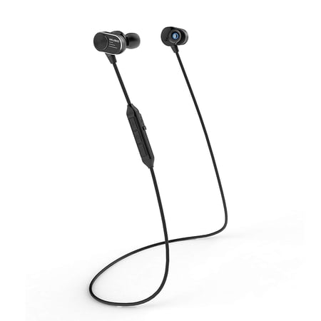 Sport Earphones With Magnetic Controlled Switch In Black