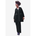thumbnail image 3 of Ellos Plus Size Stretch Crepe Zip Front A Line Back Pleat Coat, 3 of 4