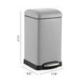 thumbnail image 4 of happimess Betty Retro Mini 3.2-Gallon Step-Open Trash Can, Gloss Gray, HPM1012E, 4 of 7