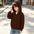thumbnail image 5 of MexChoioe Boys and Girls Zip Up Hoodie Long Sleeve Hooded Sweatshirt Relaxed Cut Pockets Fall Winter Daily Wear Hooded Zip Jacket for kids, 5 of 7