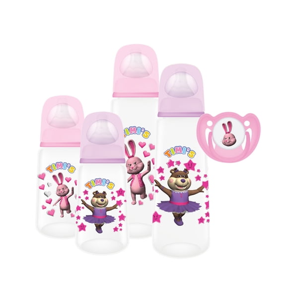 Kit 4 Biberones Anticólico 9oz, 5oz Bpa Free+chupon