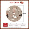 thumbnail image 3 of Daiia Chicken Drawing Merry Christmas Tree Skirt , Xmas Large Lace-up Tree Skirt, Santa Snowflakes Rustic Home Decorations New Year Party Farmhouse Decor-48", 3 of 7