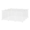 thumbnail image 2 of DIY Pet Playpen 12 Panels Small Animal Cage with Steel Frame for Bunny Chinchilla Guinea Pig White 18x14 Inch, 2 of 6