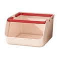 thumbnail image 3 of YYV Gifts Large Multi-Purpose Plastic Storage Basket with Handle Stackable Organizer Bin Heavy-Duty Desk Office Kitchen Snack Utensil Household Sorting Container for Home Organization, 3 of 7