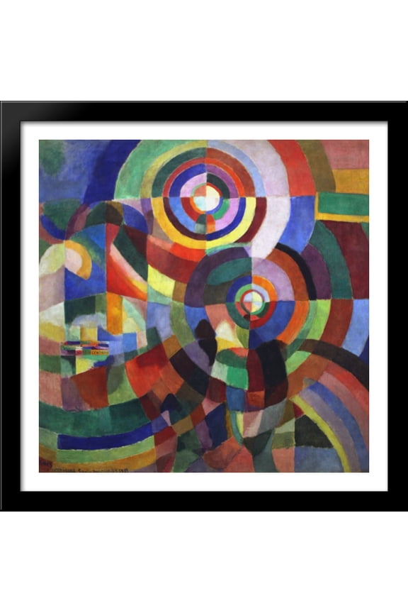Rythm 40x28 Large Black Wood Framed Print Art by Robert Delaunay