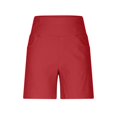 thumbnail image 4 of Inleife Womens Solid Stretch Twill Shorts Thin Waist Pull On Regular Hiking Shorts Bermuda Summer Casual With Pockets, 4 of 6