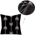 thumbnail image 5 of Throw Pillow Covers Black and White Pillow Cases Set of 4 Arrow Mountain 18x18 Decorative Square Zippered Cotton Linen Cushion Cover Room Sofa Decor, 5 of 6
