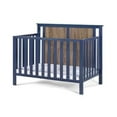 thumbnail image 6 of Suite Bebe Connelly Mini Crib with Mattress Pad, Midnight Blue & Vintage Walnut, 6 of 7