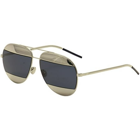 New Dior Glasses Christian Dior - DIOR SPLIT 1, Aviator, metal, women, PALLADIUM/PALLADIUM GREY BLUE(010/KU), 59/14/145 ()