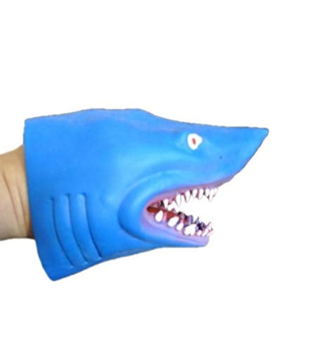 Assorted Color Soft Rubber Great White Hand Puppet Shark 6 Inch 