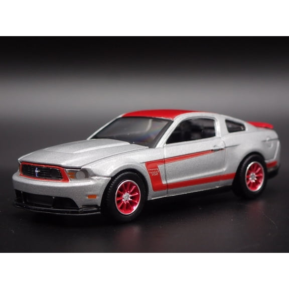 Open Box 2012 12 FORD MUSTANG BOSS 302 LAGUNA SECA SILVER 1/64 SCALE DIECAST MODEL CAR