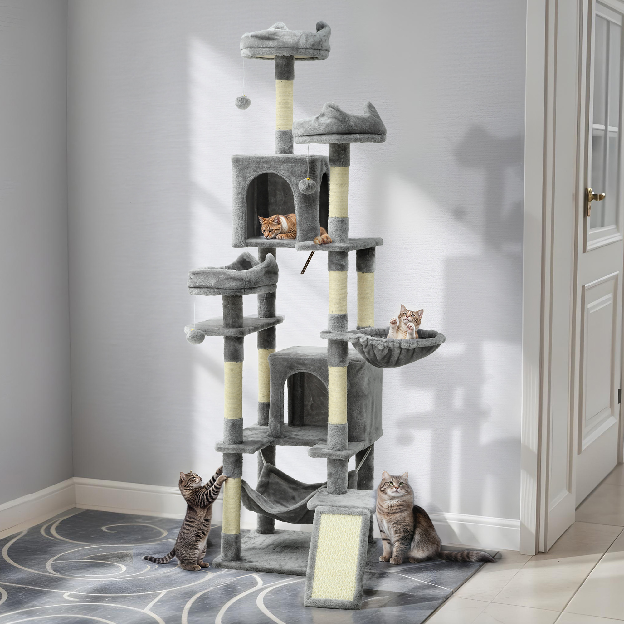 Uforic 75in Large Cat Tree Tower Multi-Level Condo photo 1