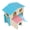 Blue, variant on Yajisi Wooden Hamster Fun House Huts Toy Exercise Playthings Fun Gym Playground For Small Animals, Activity Center For Pet Cage Accessories - Blue (7.09 inches / 18 cm)