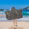 thumbnail image 2 of Yayeee Kids Hooded Towel with Hand Pockets Beach Soft Absorbent Bath Wrap 50 x 23.5 inch, Purple Floral Pattern, 2 of 5