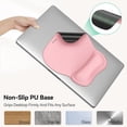 thumbnail image 6 of TECKNET BASICS Gel Mouse Pad with Wrist Rest, Ergonomic Office Mousepad with Wrist Support, Non-Slip & Smooth Surface, Comfortable Desk Mat for Office Gaming Study- Pink, 6 of 8