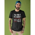 thumbnail image 2 of I Find It Funny T-Shirt Men -Smartprints Designs, Male Large, 2 of 4