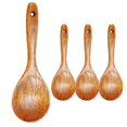 thumbnail image 3 of 4 Pieces Wood Spoons 21.5cm Wooden Rice Paddle Versatile Serving Spoon Non Stick Heat Cooking Spoon, 3 of 5