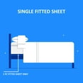 thumbnail image 4 of Bottom Fitted Sheet, 300-Thread-Count Egyptian Cotton Percale Weave Single Fitted Sheet Only, Deep Pockets Twin XL Fitted Sheet, Fits upto 12-Inches Mattress - Percale White, 4 of 6