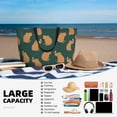 thumbnail image 4 of Large Beach Bags Water-resistant Sandproof - Birds Capybaras Cute Beach Tote Bags for Women with Zipper, 4 of 6