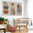 thumbnail image 3 of Large Boho Wood Wall Art Abstract Mid Century Wall Art Geometric Boho Wall Decor for Living Room Bedroom Office 16x32 Inch Set Of 3, 3 of 7