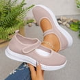 thumbnail image 2 of Alkepwun Walking Shoes Women Mesh Breathable Chunky Sole Plus Size Hook Loop Slip On Shoes Casual Comfort Lightweight Non Slip Round Toe Flat Roman Sneakers, 2 of 9
