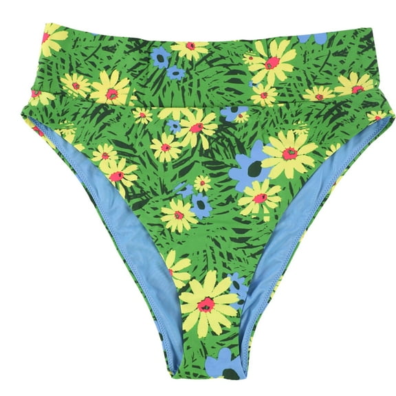 American Eagle Womens Tropical Bikini Swim Bottom, Green, Large