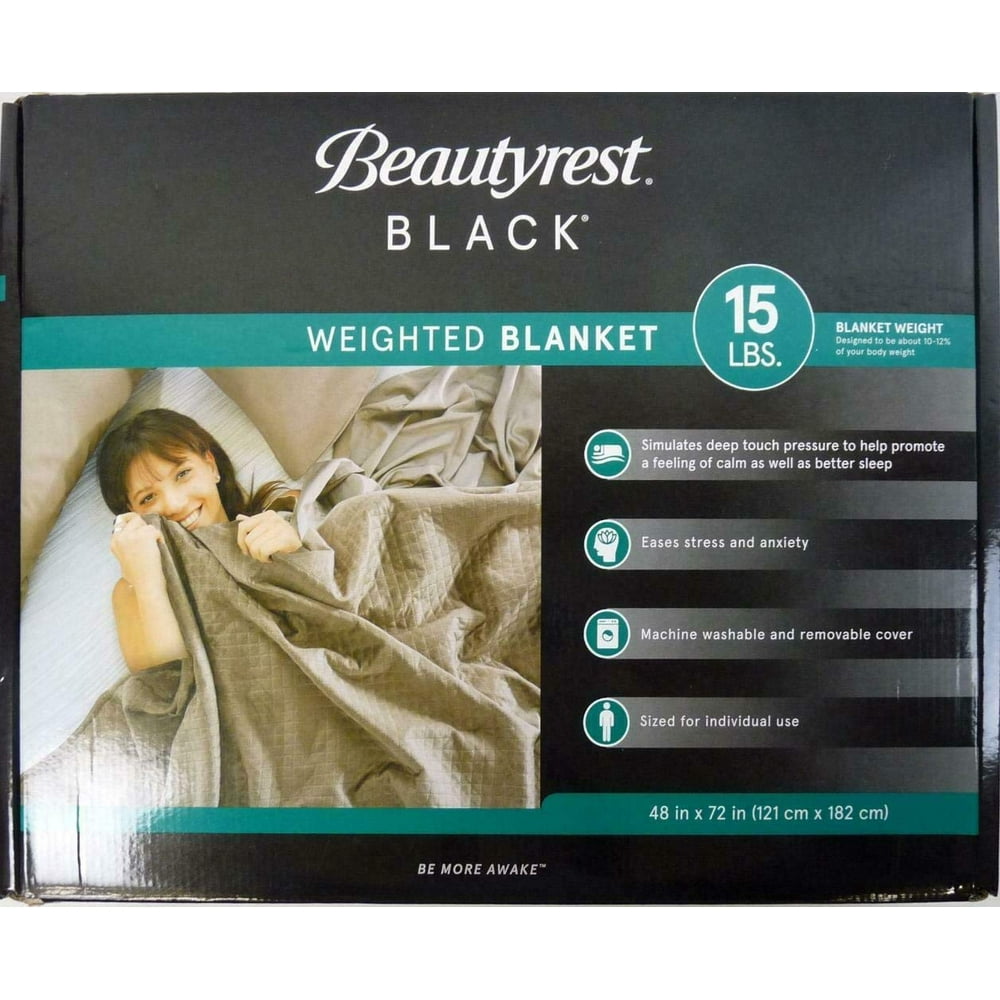 Beautyrest Black Weighted Blanket,Beige 15lb