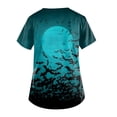 thumbnail image 3 of LINMOUA Plus Size Halloween Printed Working Uniform Tops For Women V-Neck Short Sleeve T-Shirts Workwear Tee With Pockets, 3 of 4