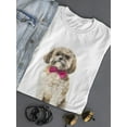 thumbnail image 3 of Lhasa Apso Dog In Bow Tie T-Shirt Women -Image by Shutterstock, Female Small, 3 of 4