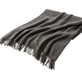 thumbnail image 2 of Knitted Throw Blanket with Tassels - Textured Soft Sofa Couch Cover - Farmhouse Living Room Decor(Dark Gray), 2 of 6