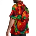 thumbnail image 3 of Fruit Men's Short Sleeve Spread Collar Button Down Beach Print Casual Shirts, 3 of 6