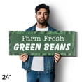 thumbnail image 4 of Farm Fresh Green Beans Vinyl Decal 24 Inch x 9 Inch Weatherproof Heavy-Duty Adhesive Backing | Nutritious Vegetables, Local Farms, Grocery Promotions | Made in USA, 4 of 6
