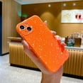 thumbnail image 3 of Cute Glitter for iPhone 13 Case 6.1 inch, Sparkle Bling Silicone Slim Bumper Shockproof Protective Phone Case for Women Girls (Orange), 3 of 13