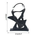 thumbnail image 6 of Black Dancing Couple Resin Figurine Abstract Sculpture Home Art Decor Statue, 6 of 12